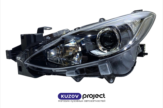 Фара левая с электрическим корректором Mazda 3 2013-2016 Левая (Китай)