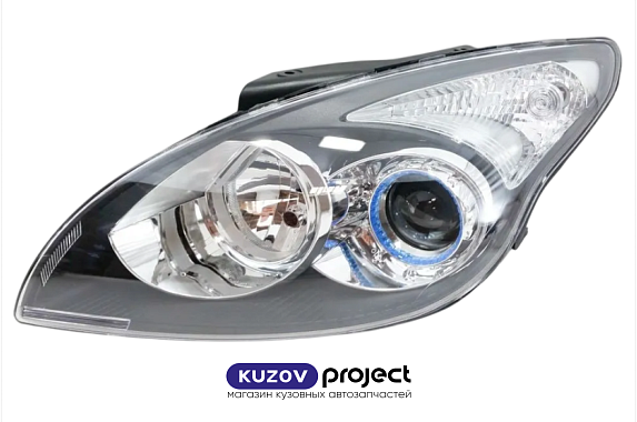 Фара левая (хром) под электрический корректор Hyundai I30 2007-2012 (DEPO / Тайвань)